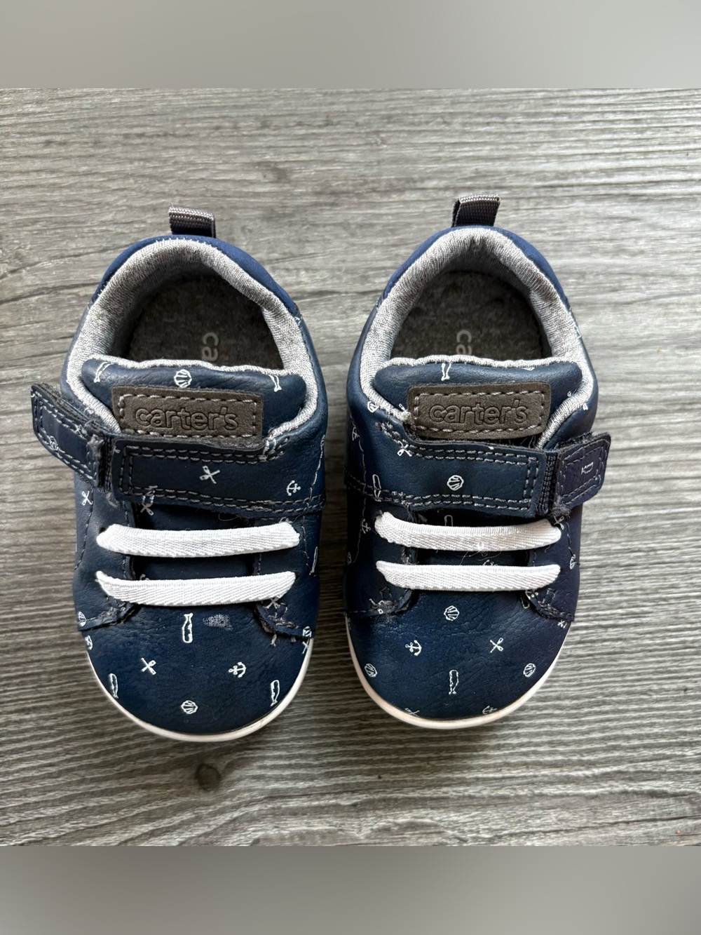 Carter's Navy Toddler Sneakers with White Accent. Size 3.5